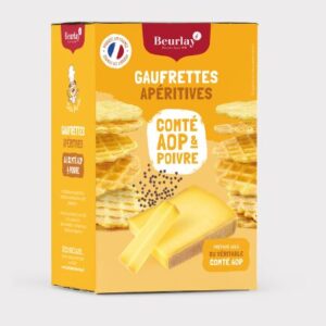 La Boite Gaufrettes Aperitives Comte AOP et Poivre de la Pâtisserie Beurlay