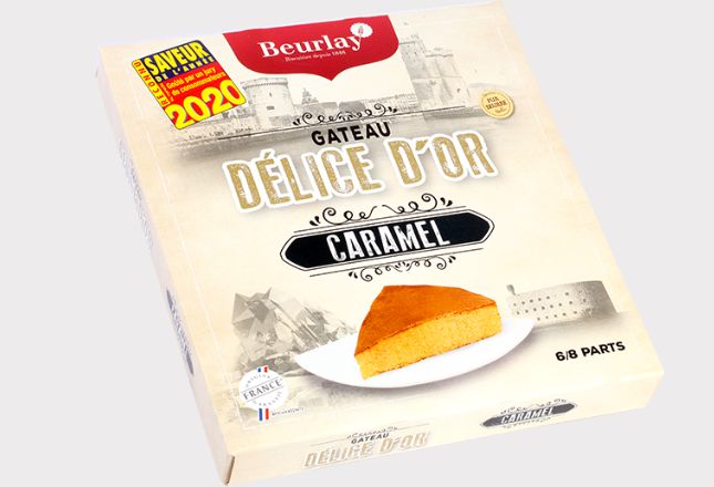 Le Délice Caramel Emballé de la Pâtisserie Beurlay